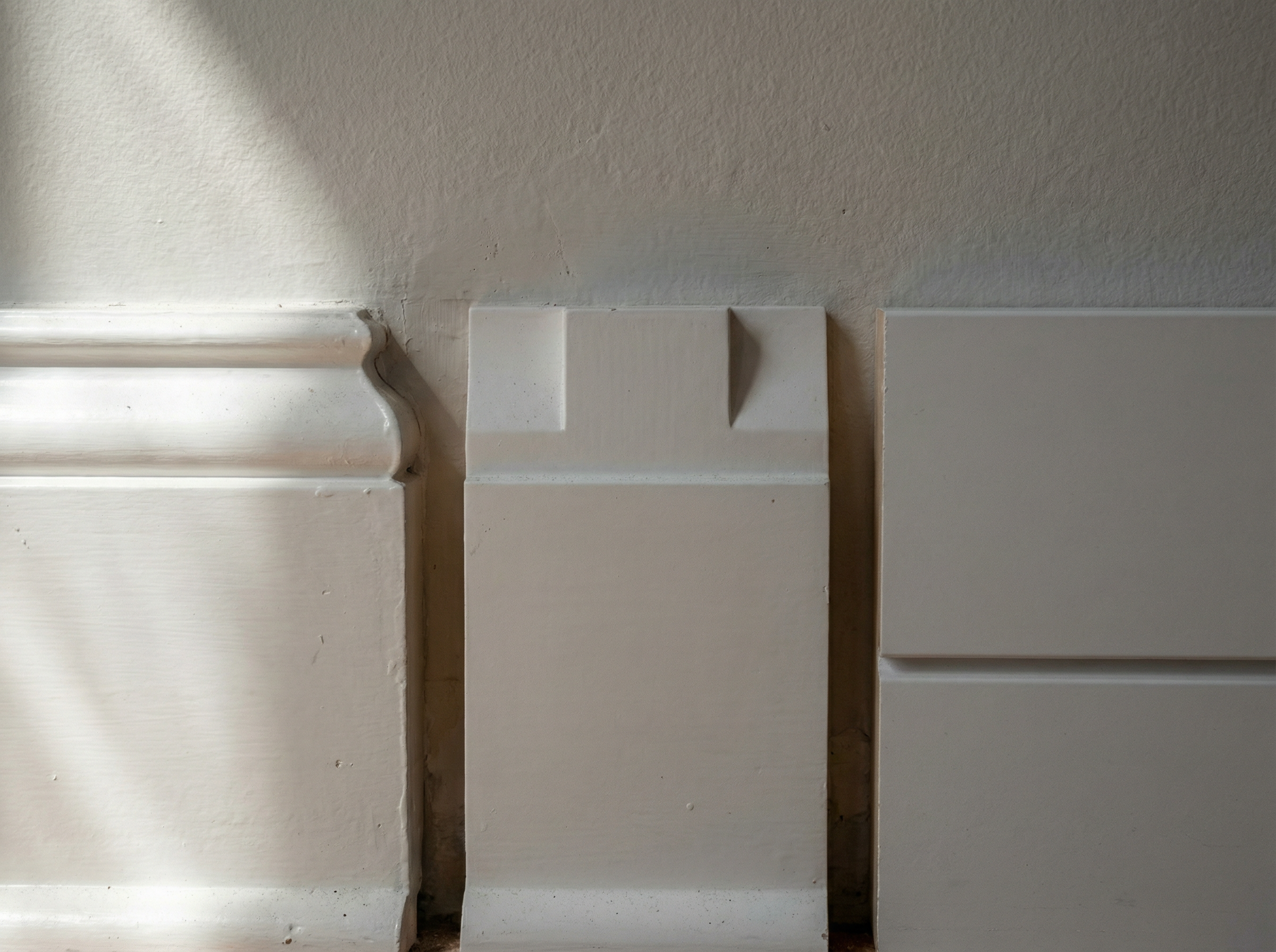 Baseboard profile comparison for DC homes — colonial, craftsman, modern styles by HomePro DMV