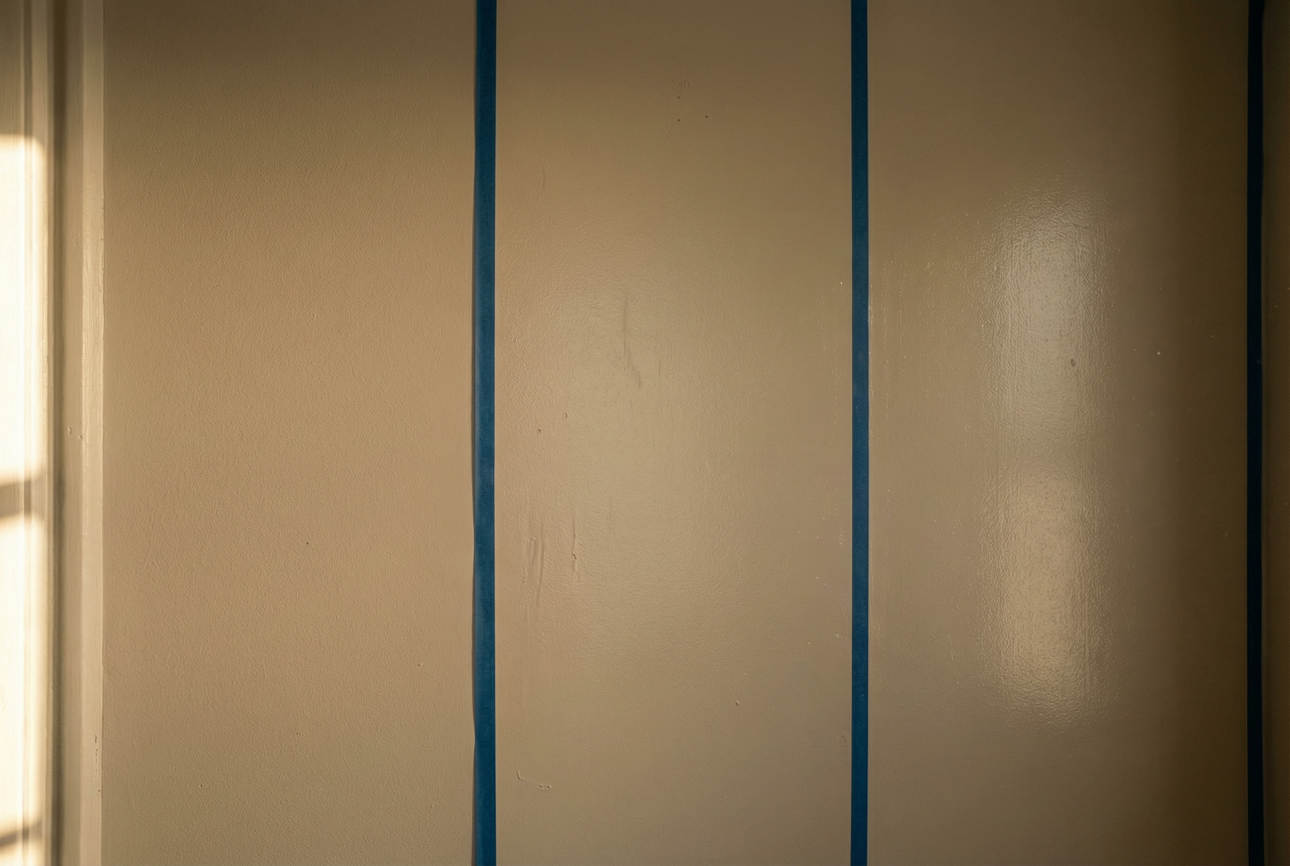 Paint finish comparison for dark rooms — eggshell vs satin vs flat showing light reflection differences by HomePro DMV Painters Paint finish comparison for dark rooms — eggshell vs satin vs flat showing light reflection