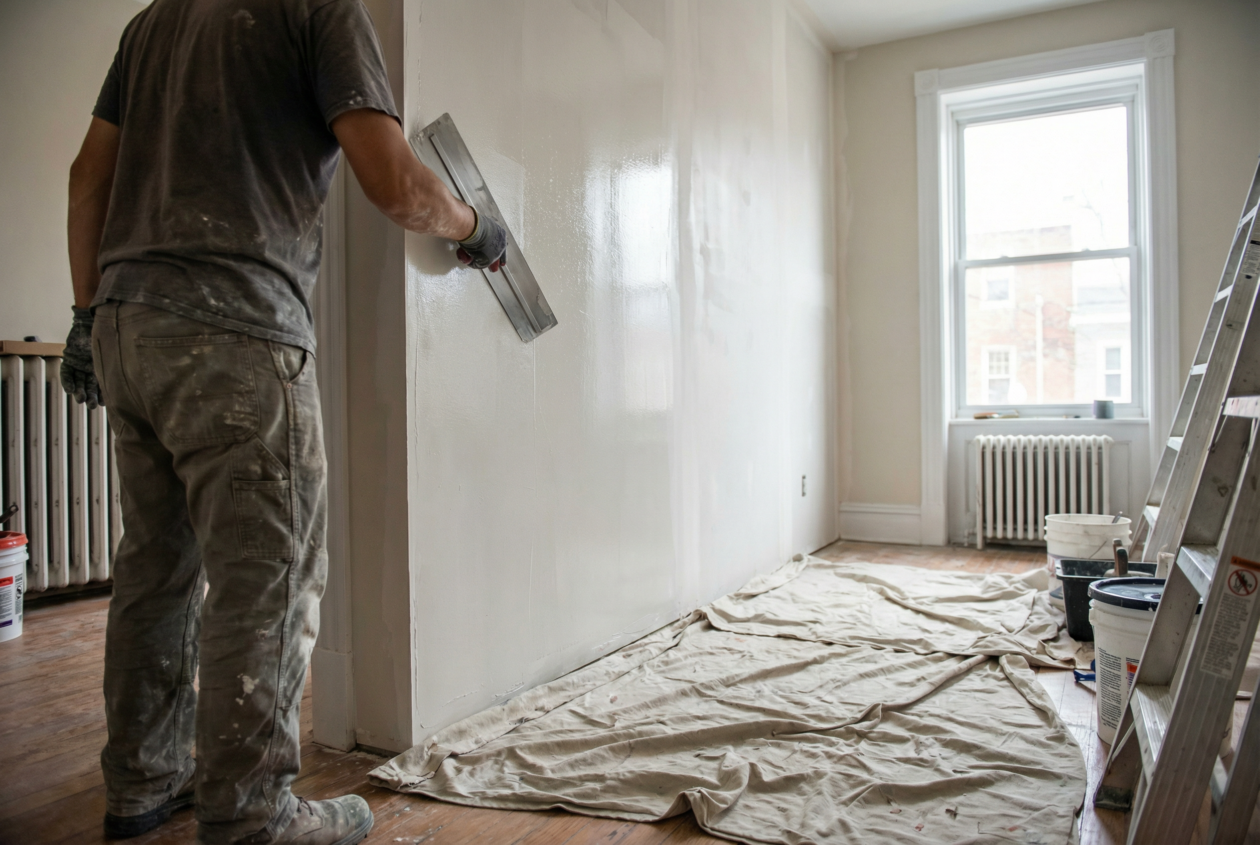 Professional skim coating in Washington DC — smooth walls before painting by HomePro DMV Professional skim coating in Washington DC — smooth walls before painting by HomePro DMV