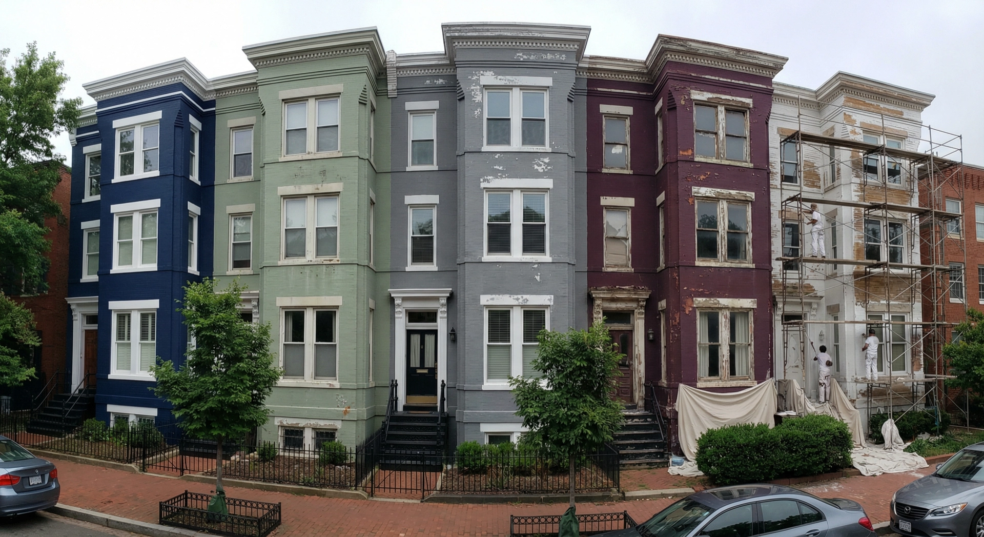 Exterior painting cost by home type in Washington DC — row house, colonial, Victorian by HomePro
