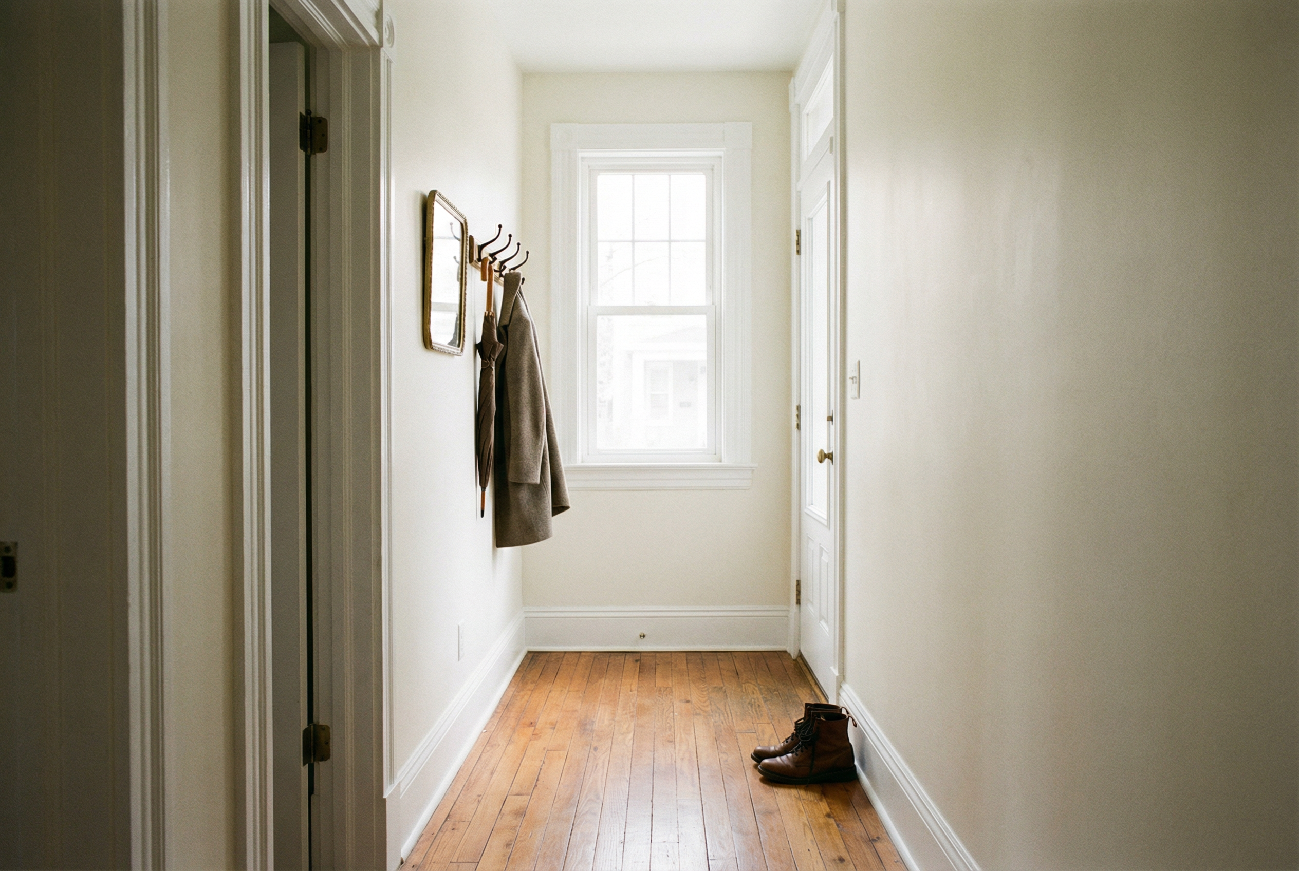 Washington DC row house hallway freshly painted showing day-by-day painting schedule by HomePro DMV