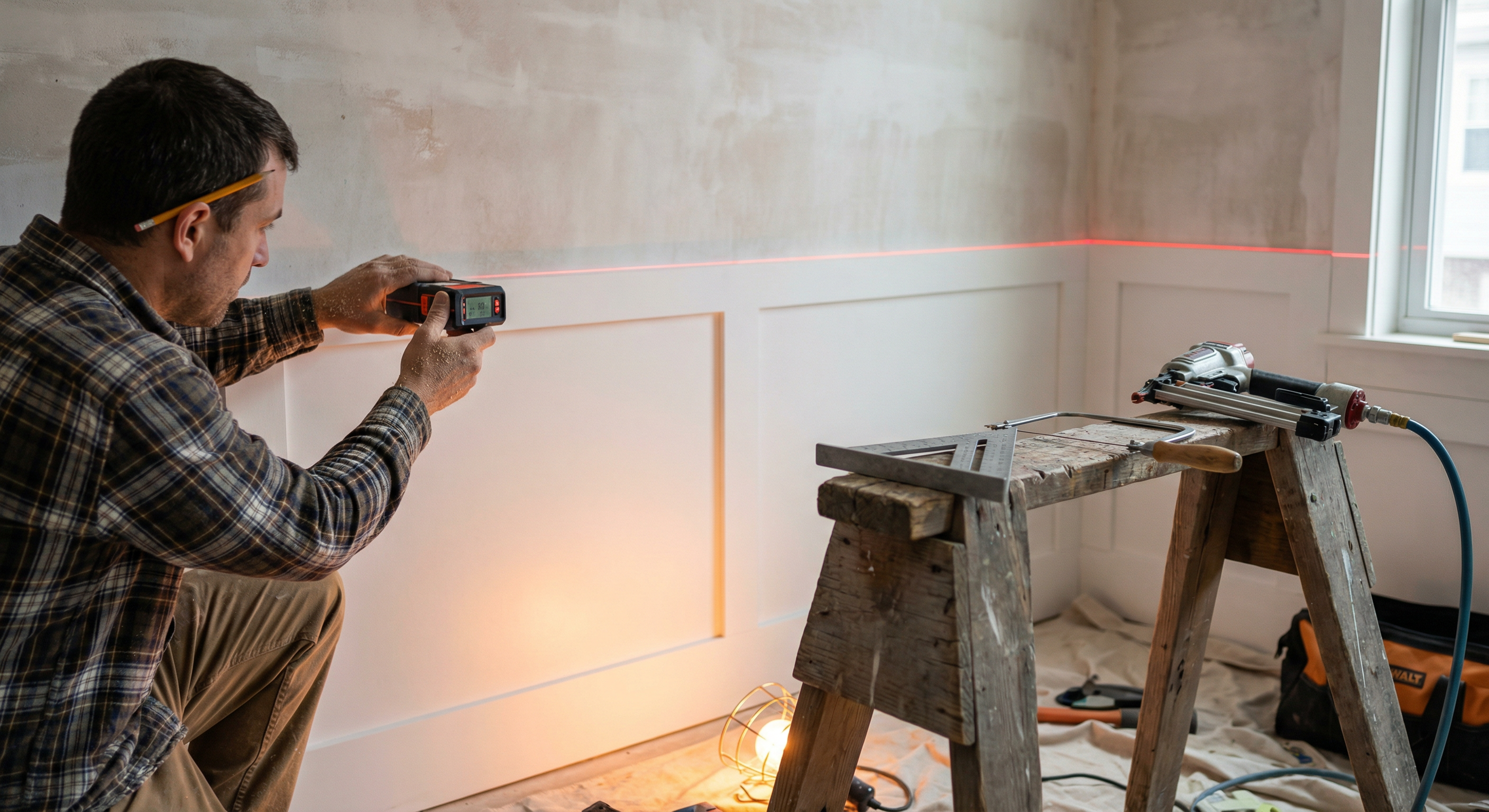 Wainscoting height guide for Washington DC row houses — correct proportions for 9-foot 10-foot and