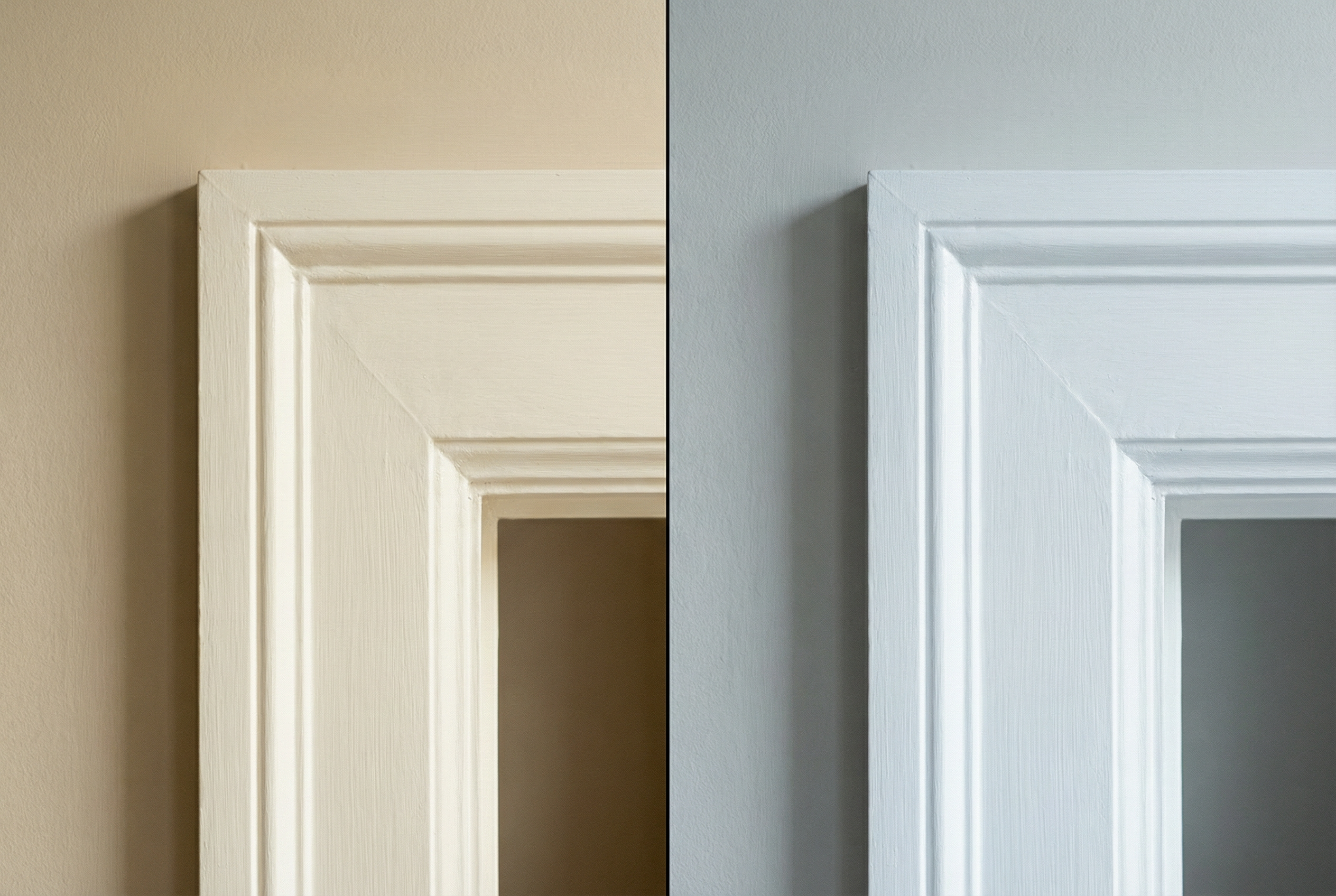 Warm white vs cool white trim paint comparison — White Dove vs Decorators White by HomePro DMV Painters Warm white vs cool white trim paint comparison — White Dove vs Decorators White by HomePro DMV
