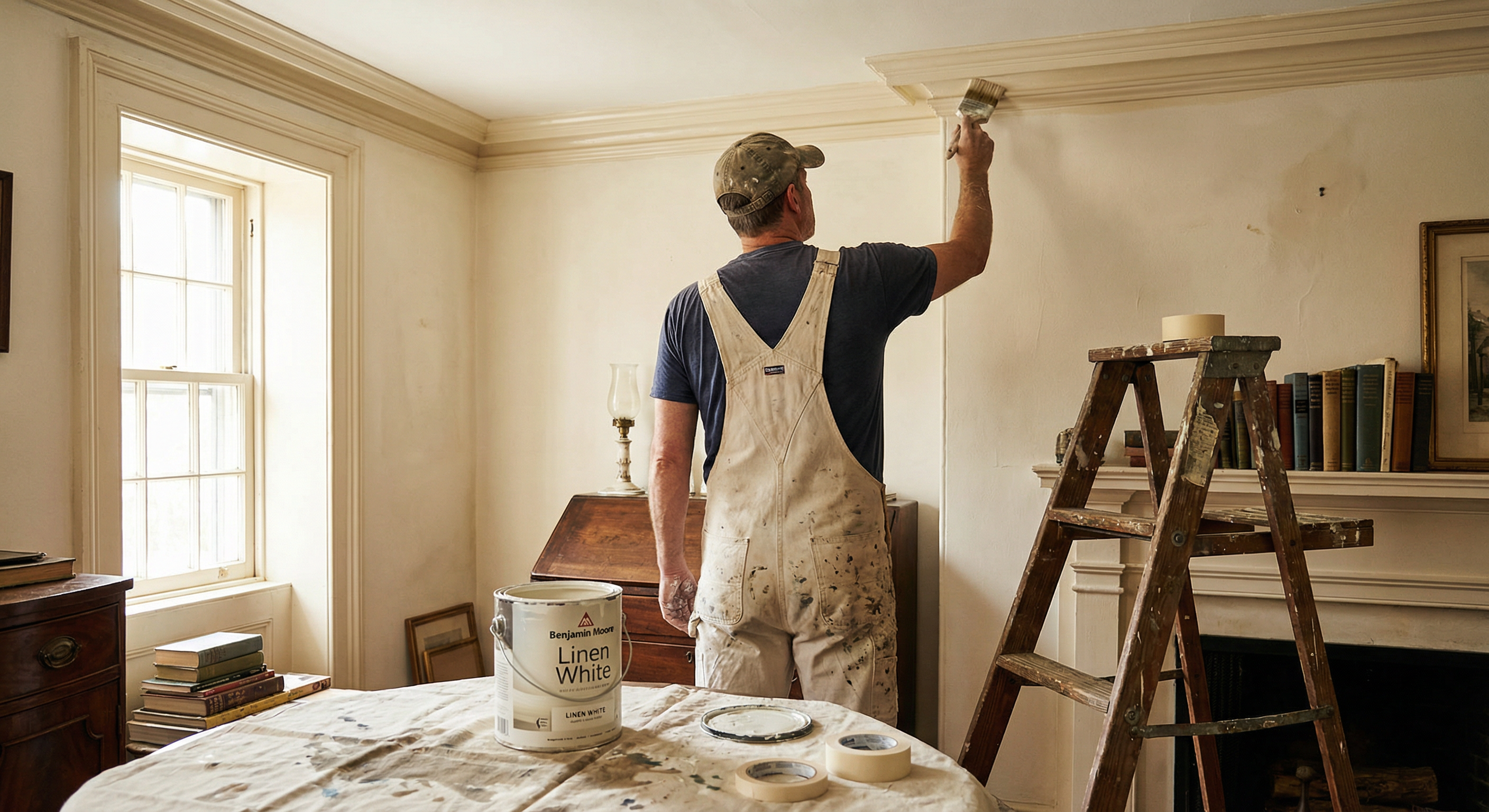 Painters Alexandria VA restoring Federal townhouse interior with period-appropriate colors
