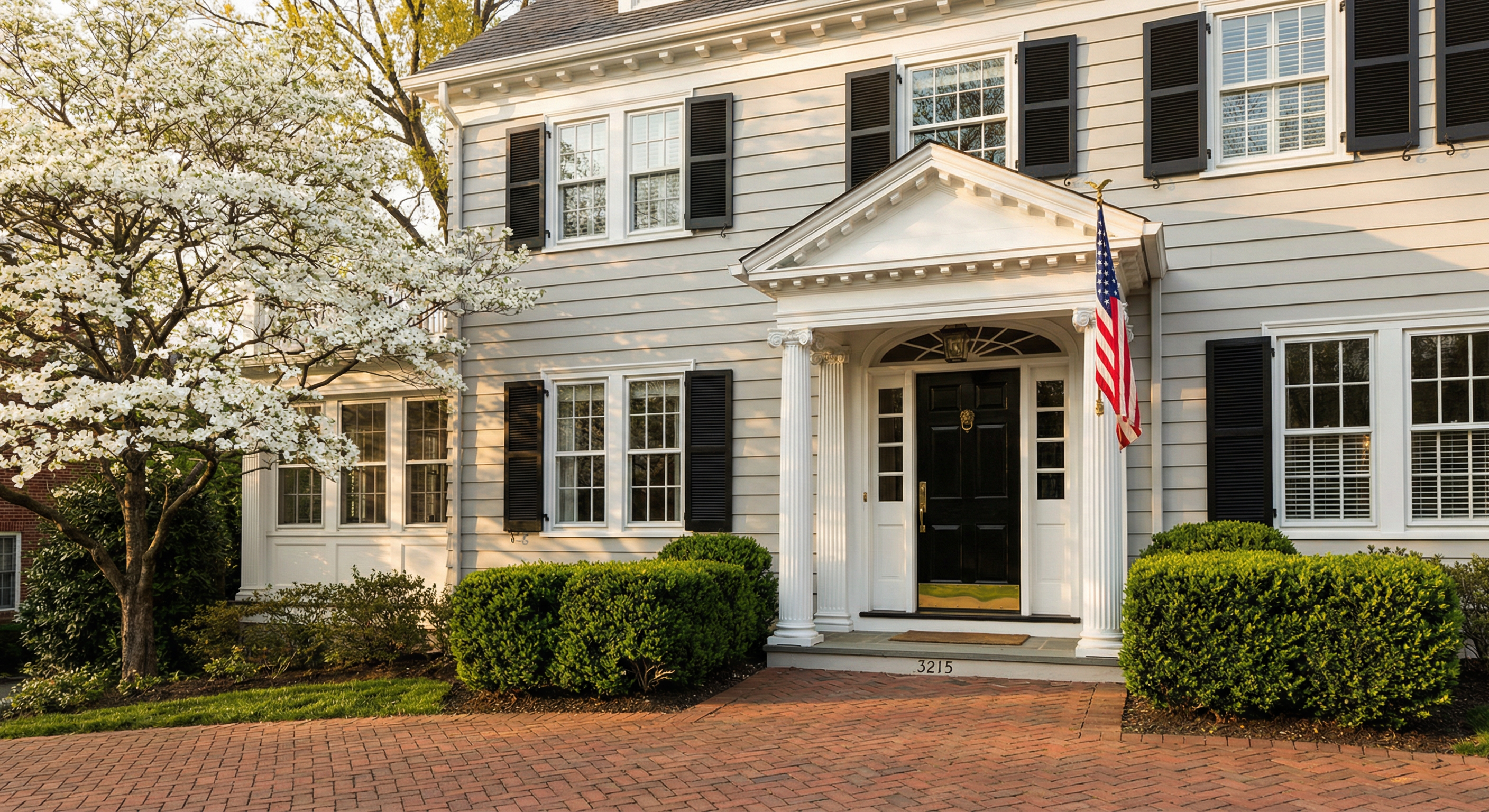 Colonial Revival row house full interior painting project on Calvert Street Woodley Park DC by